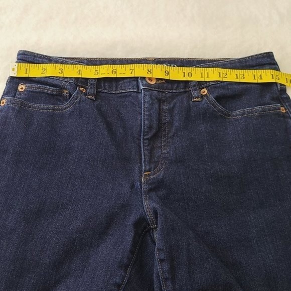 Land's End Mid Rise Crop Blue Jean Womens Sz 8 - Picture 7 of 14